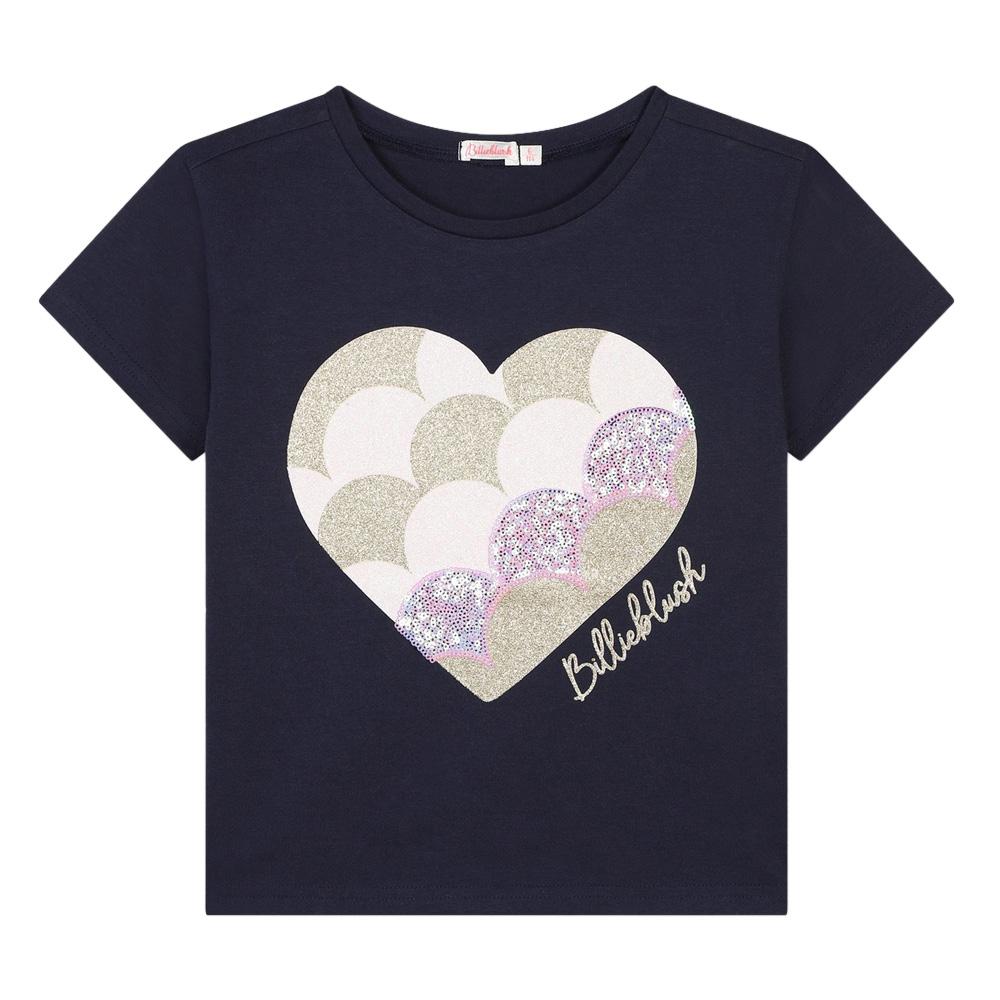 Billieblush Girls’ Navy T-Shirt U20482 affordable