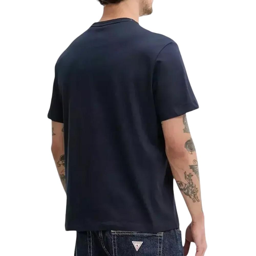 T-Shirt Marine Homme Guess M5RI74K8FQ4 vue 2