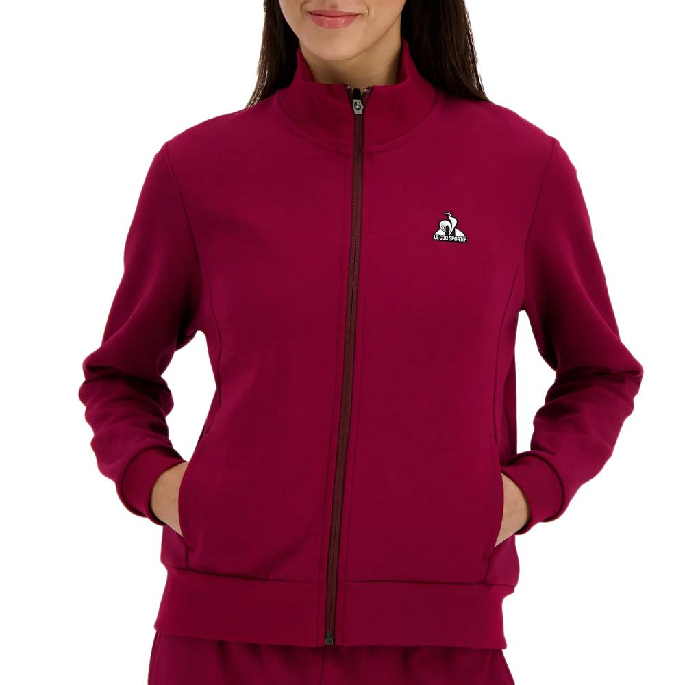 Sweat Zippé Bordeaux Femme Le Coq Sportif Heritage pas cher