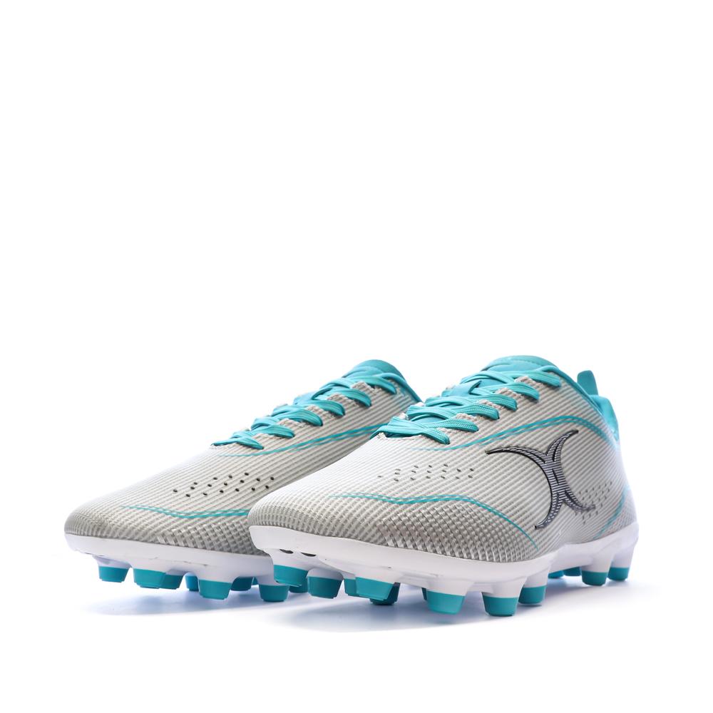 Chaussures de rugby Gris/Turquoise Homme Gilbert Cage vue 6