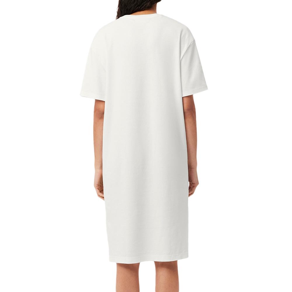 Robe Blanc Femme Lacoste Oversized EF2883 vue 2