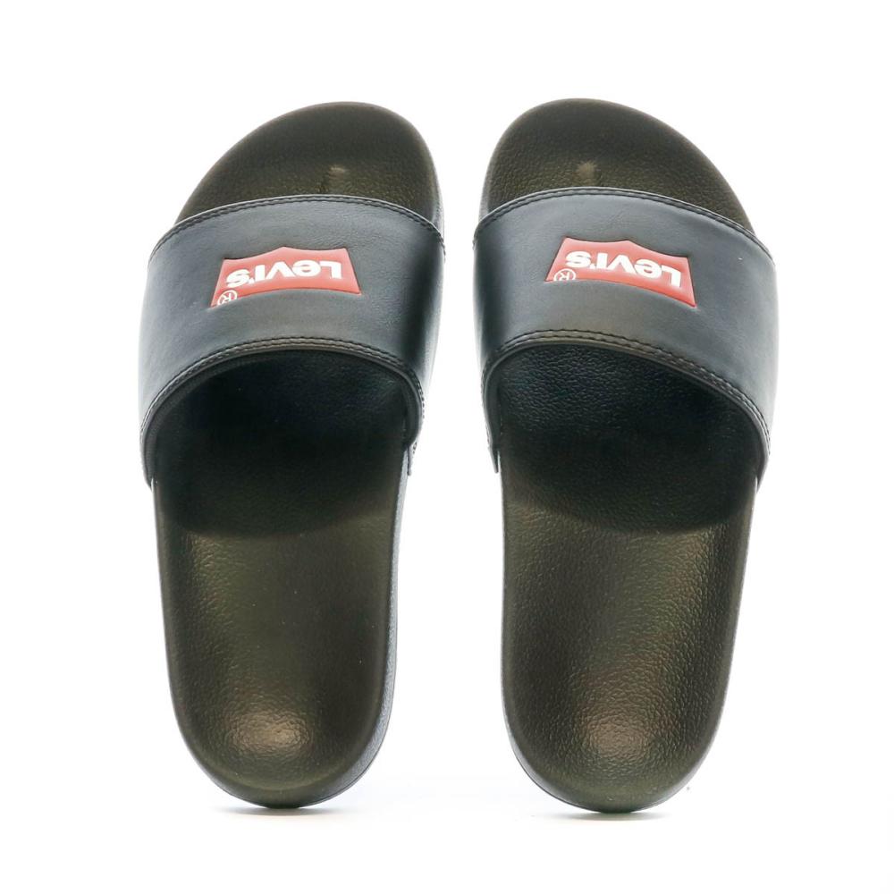 Claquettes Noires Femme Levis June vue 3