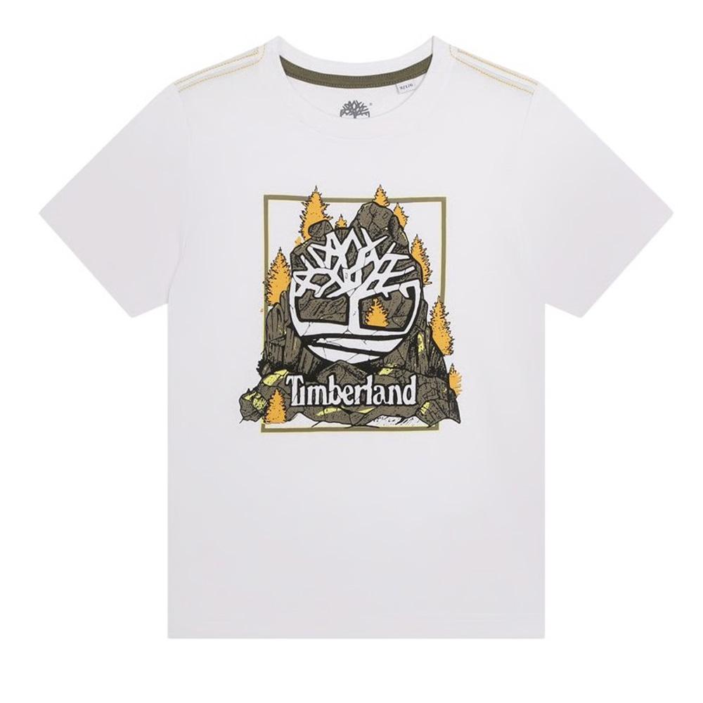 T-Shirt Blanc Garçon Timberland T60092 pas cher