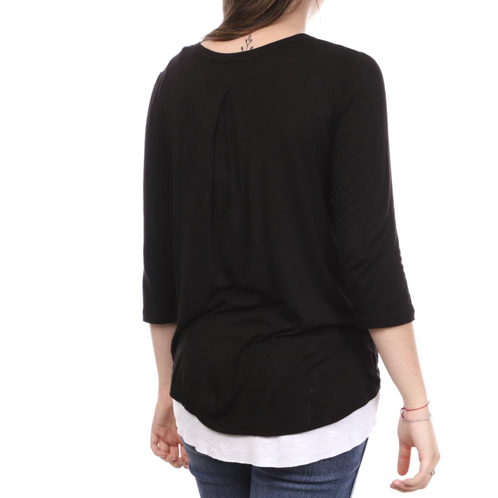 Top Noir/Blanc Femme Teddy Smith Magic 3/4 vue 2