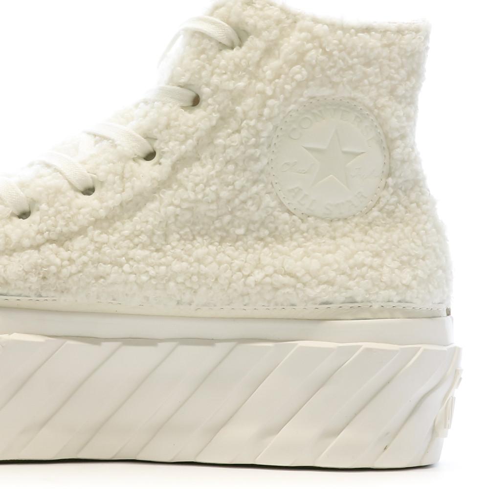 Baskets Blanches Femme Converse Lift 2x Hi Egret vue 7