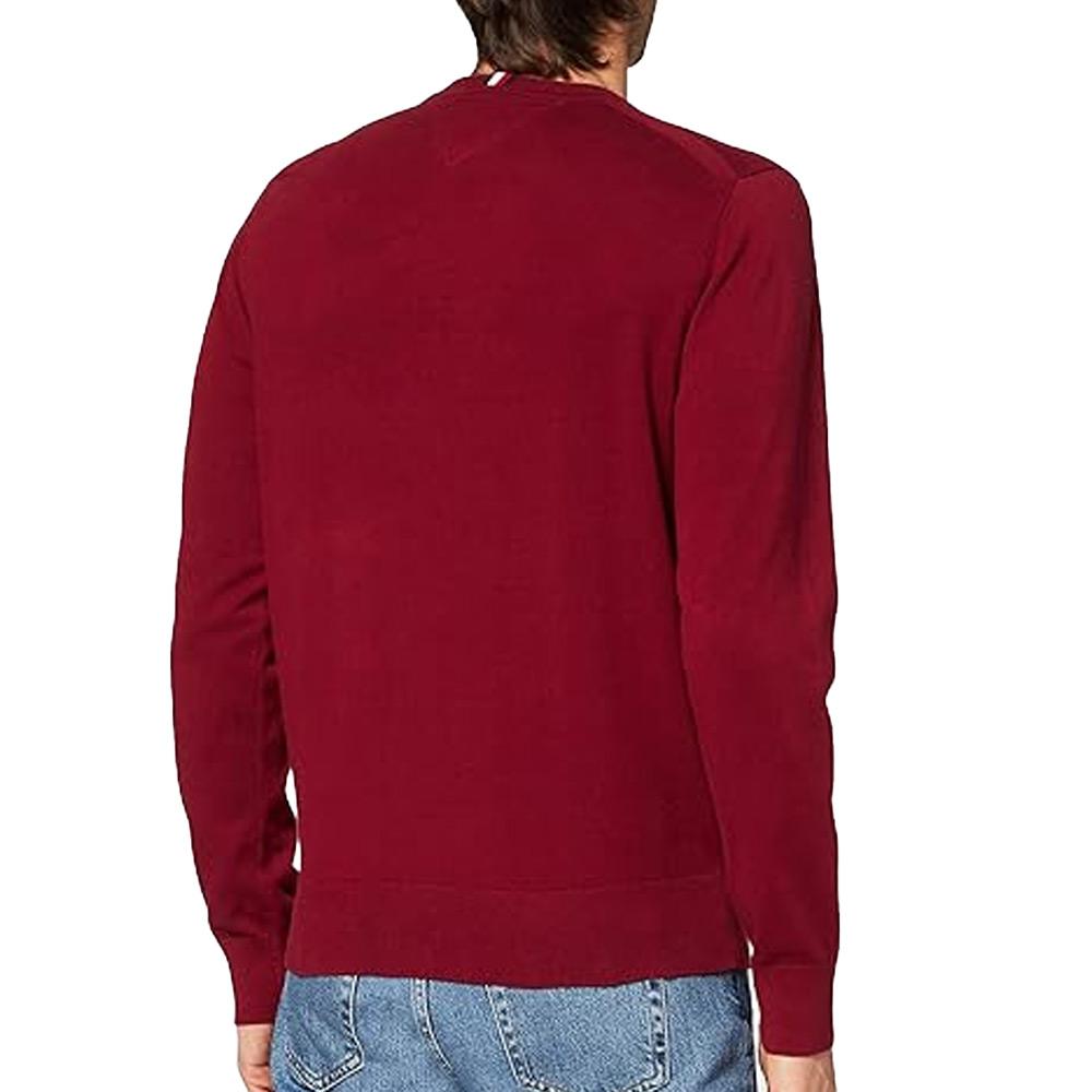 Pull Bordeaux Homme Tommy Hilfiger Pima MW0MW28047 vue 2
