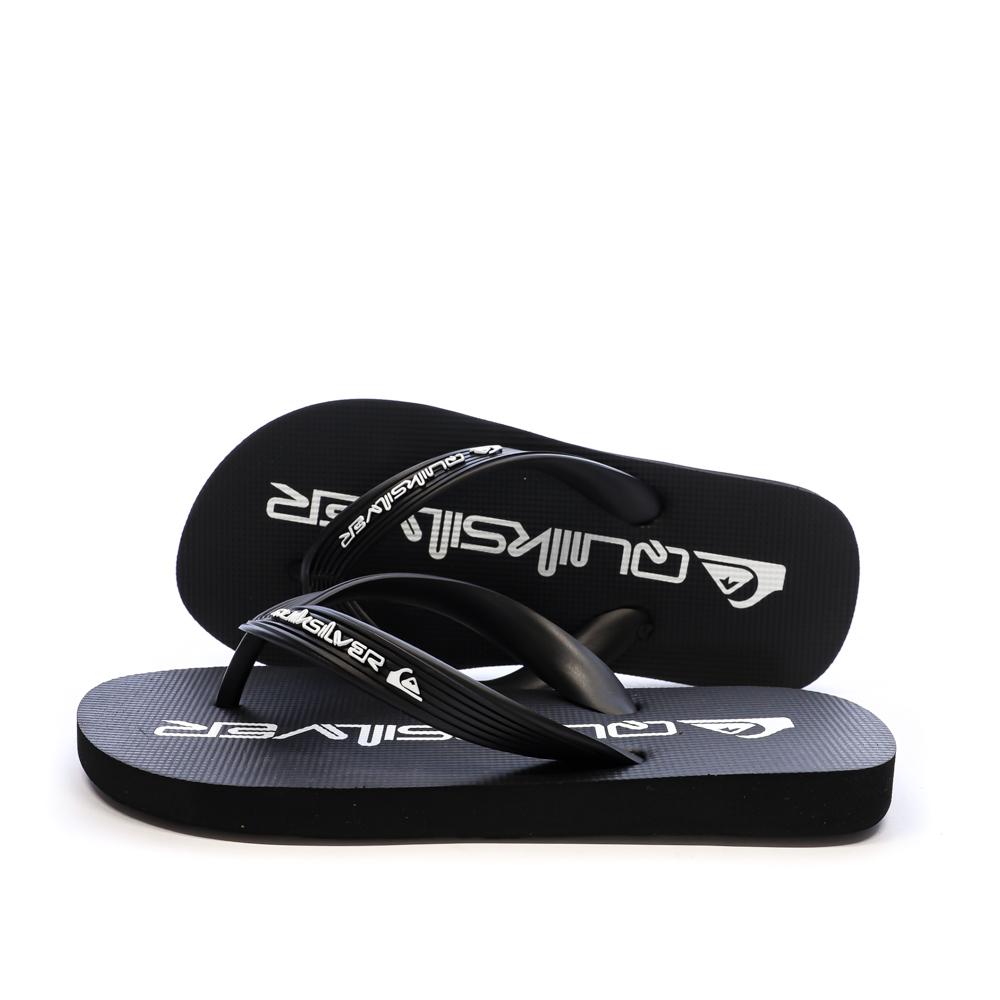 Tongs Noir/Blanc Garçon Quiksilver Java pas cher