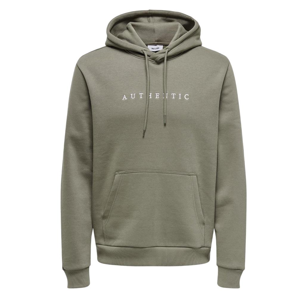 Sweat à Capuche Marron Homme Only & Sons Connor pas cher