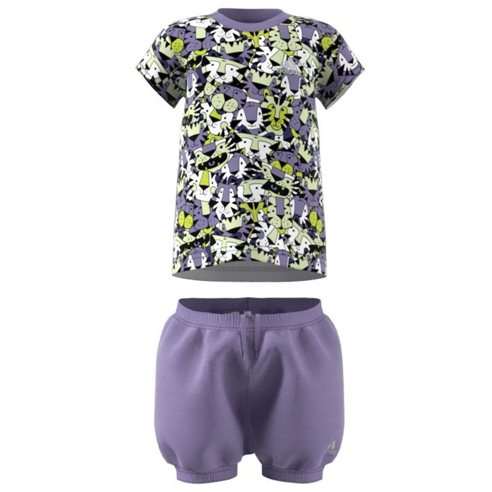 Adidas Girls’ Black/Purple Terry Cloth Set affordable