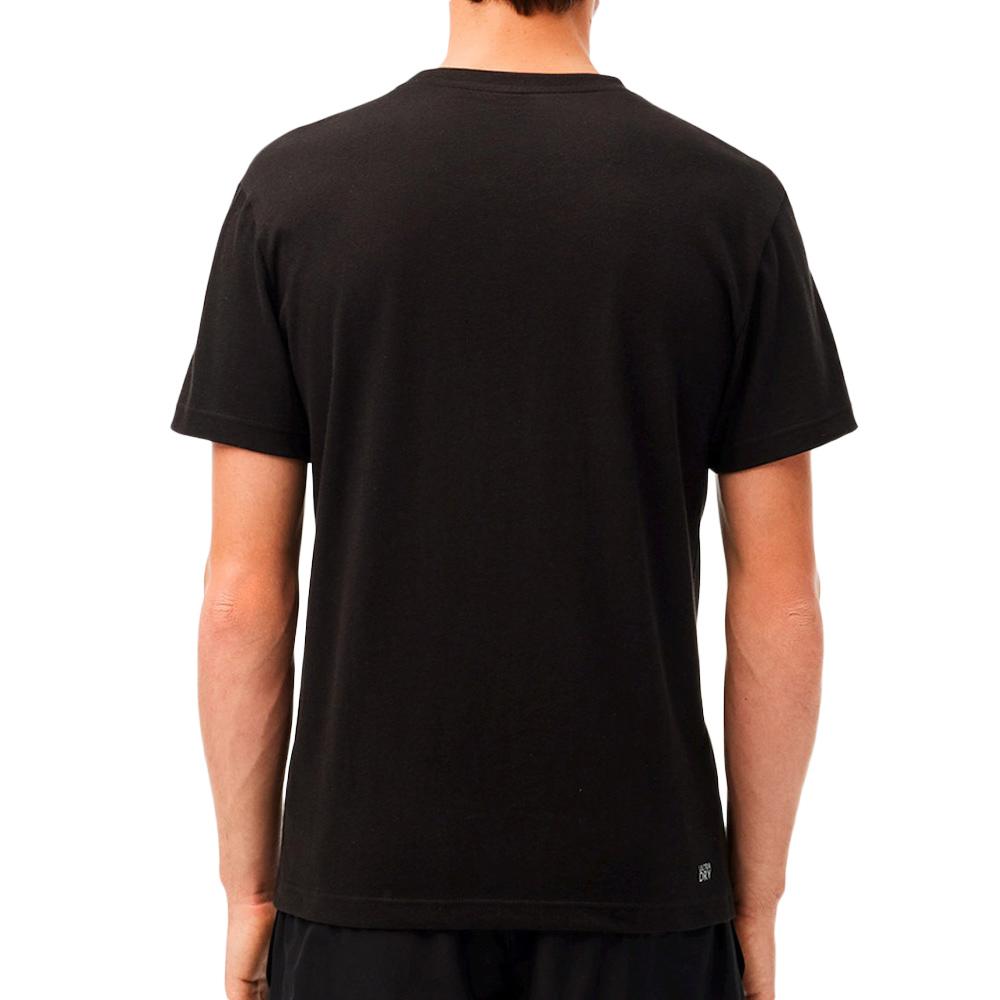 T-shirt Noir Homme Lacoste TH2042 vue 2