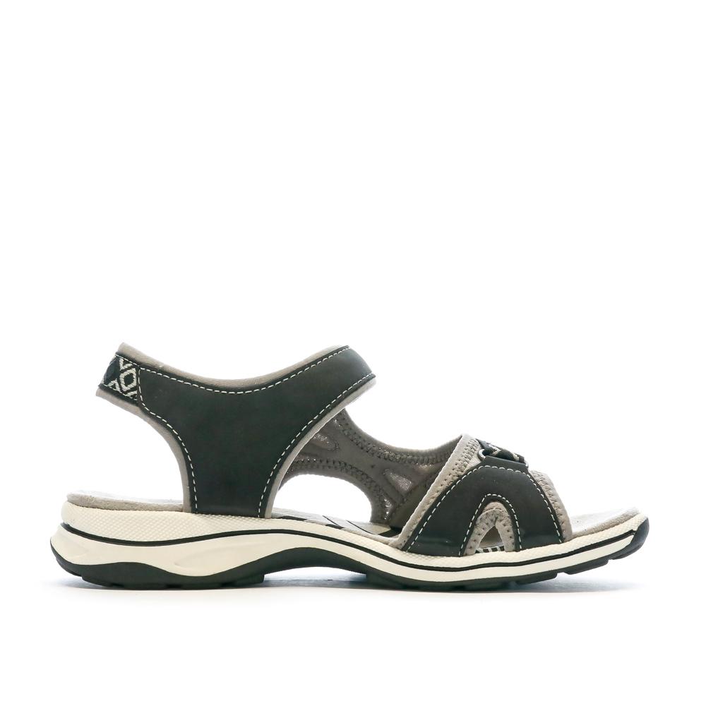 Sandales Noir/Gris Femme RELIFE Hubert vue 2
