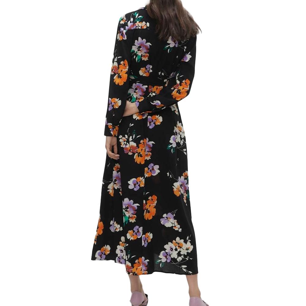 Robe Noire à Moifs Femme Vero Moda Shilah Naja vue 2