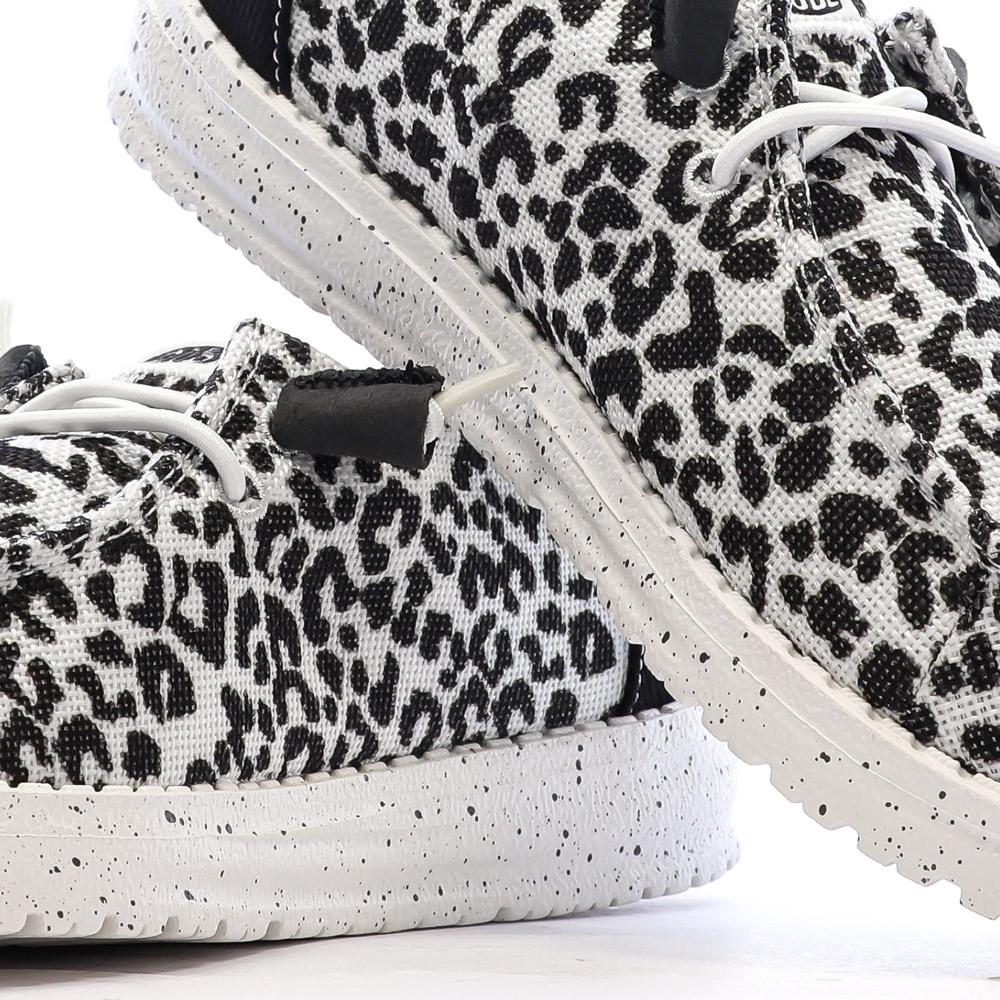 Chaussures Noir/Blanc Femme Hey Dude Blackgrey vue 7
