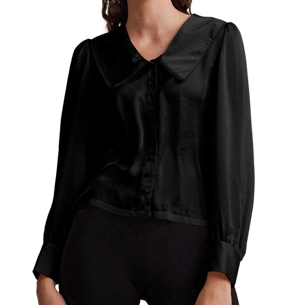 Chemise Noir Femme Pieces Nynni pas cher