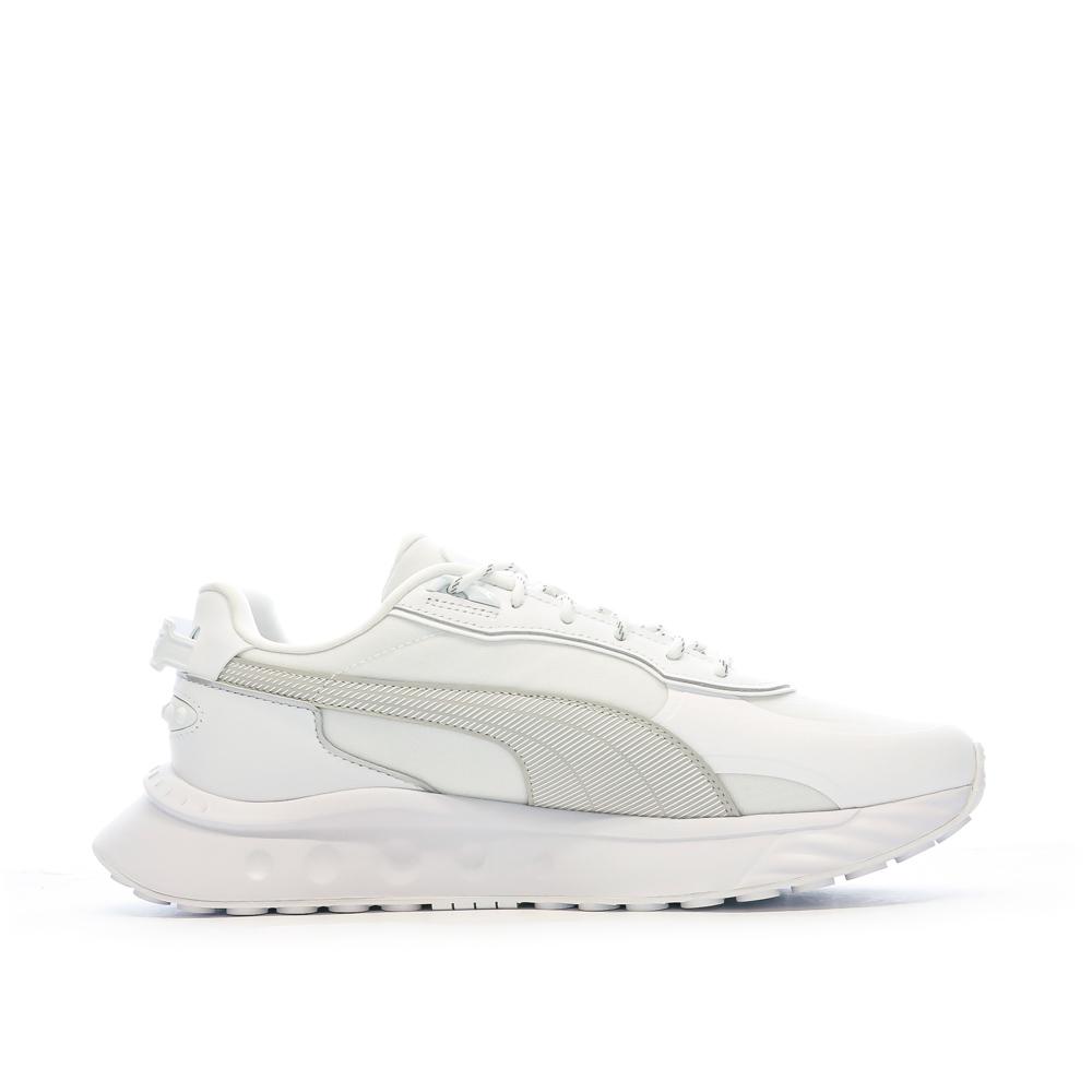 Baskets Blanches Homme Puma Wild Rider Grip vue 2