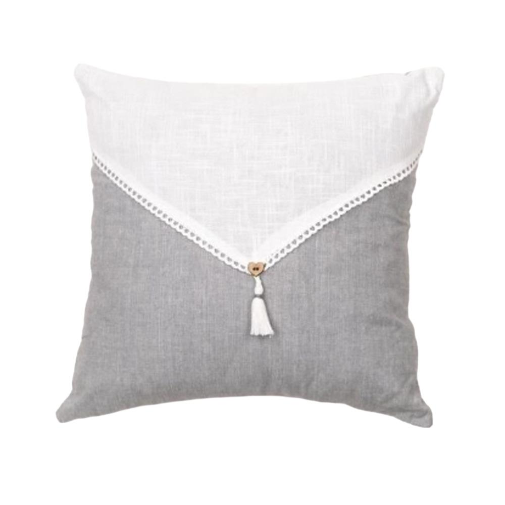 Coussin déhoussable Grise/Blanche Today Charme pas cher