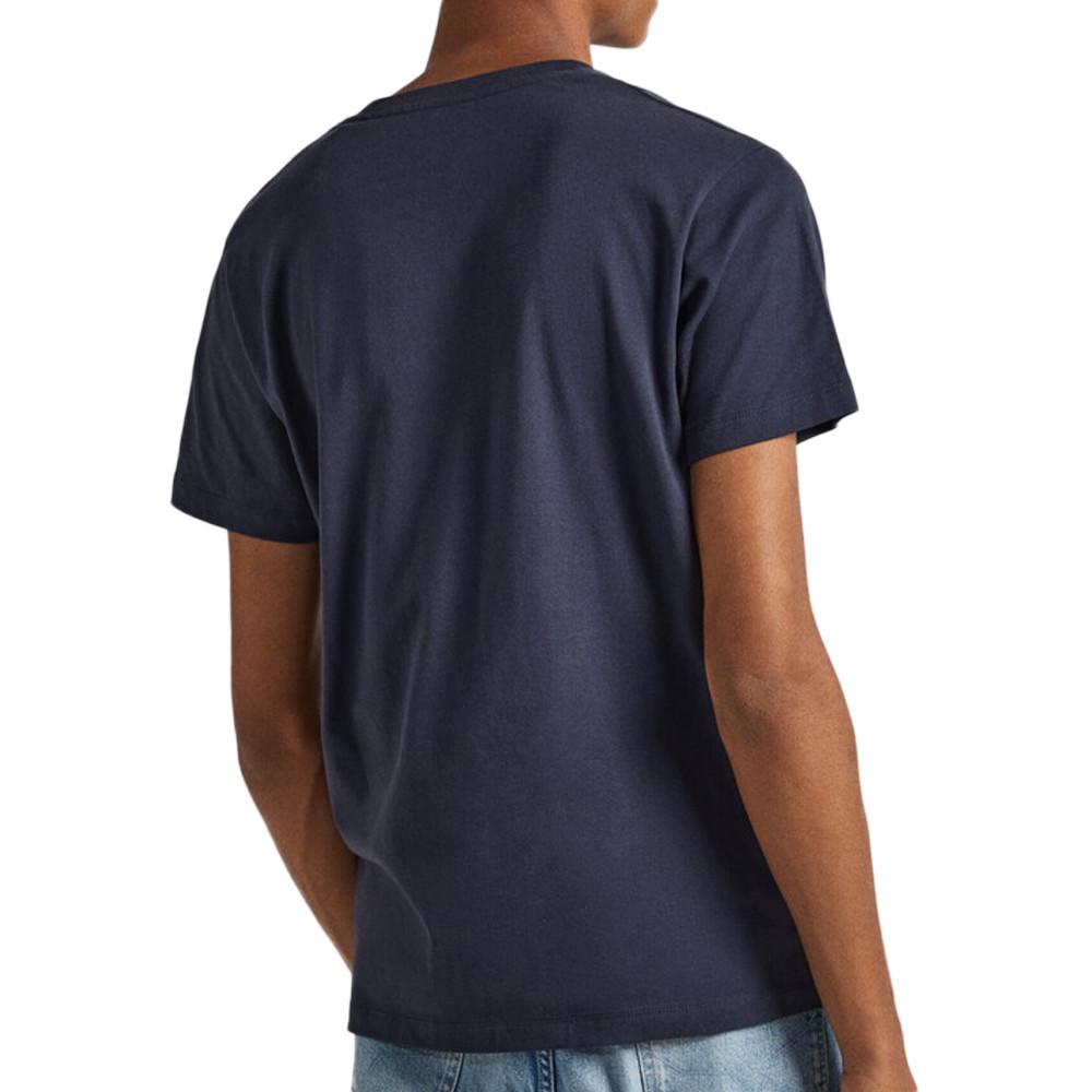 T-shirt Marine Homme Pepe jeans Wido vue 2