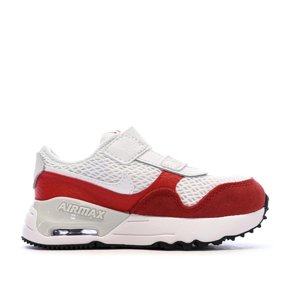 Baskets Blanc/Rouge Garçon Nike Nike Air Max Systm vue 2