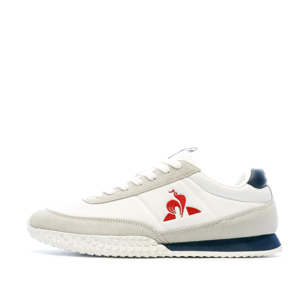 Baskets Blanches Homme Le Coq Sportif Veloce Tricolore Optical pas cher