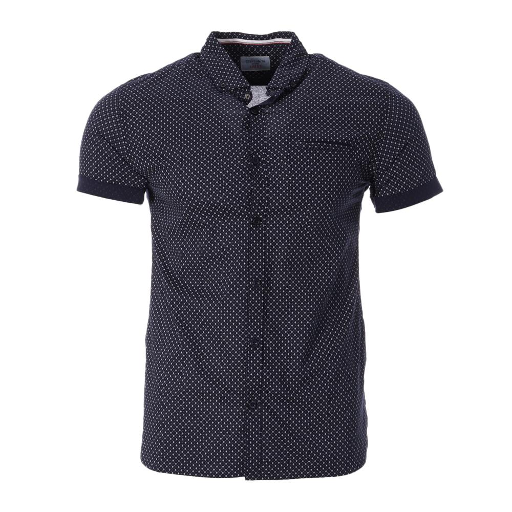 Chemise Marine/Blanc à Motifs Homme Teddy Smith Cut Mc 10711556D pas cher