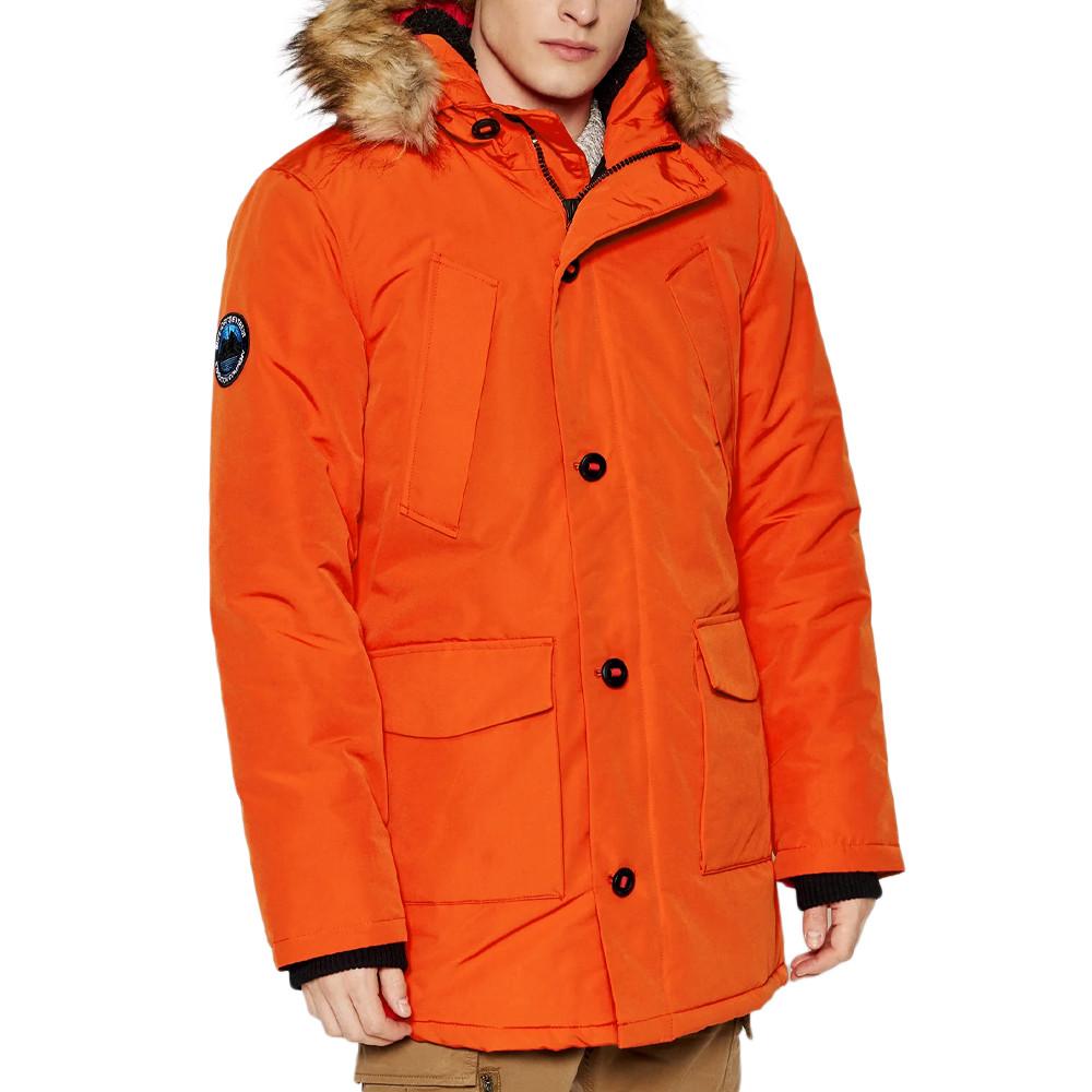 Parka Orange Homme Superdry Everest pas cher