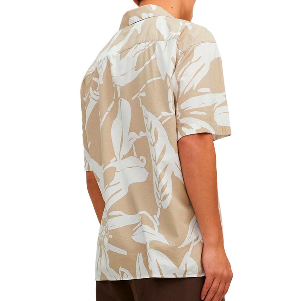 Chemise Blanche/Beige Garçon Jack & Jones Tropic vue 2