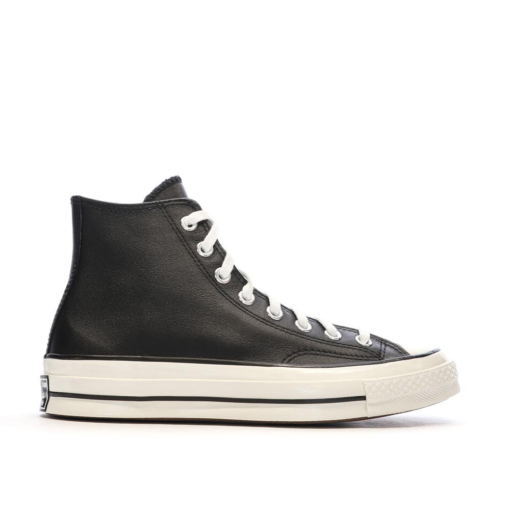 Baskets Noires Homme Converse Chuck 70 Leather vue 2