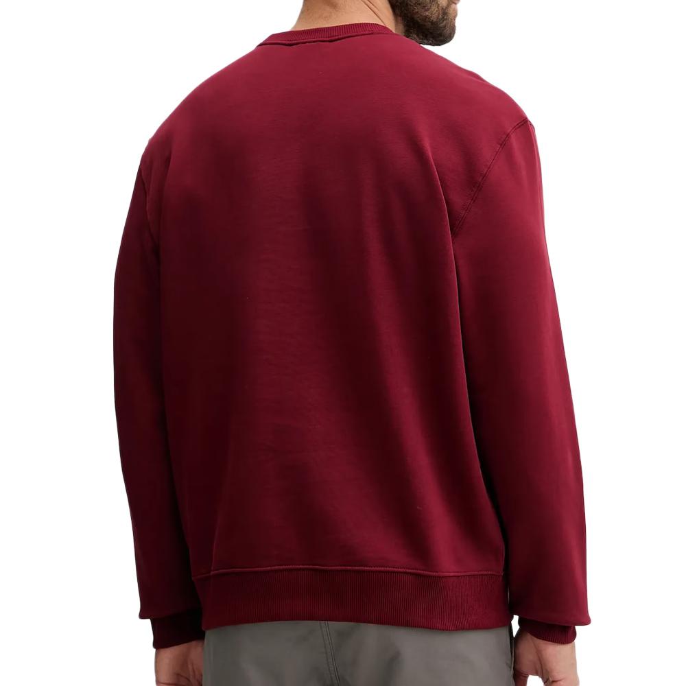 Sweat Bordeaux Homme Calvin Klein Jeans 350 Terry Badge vue 2