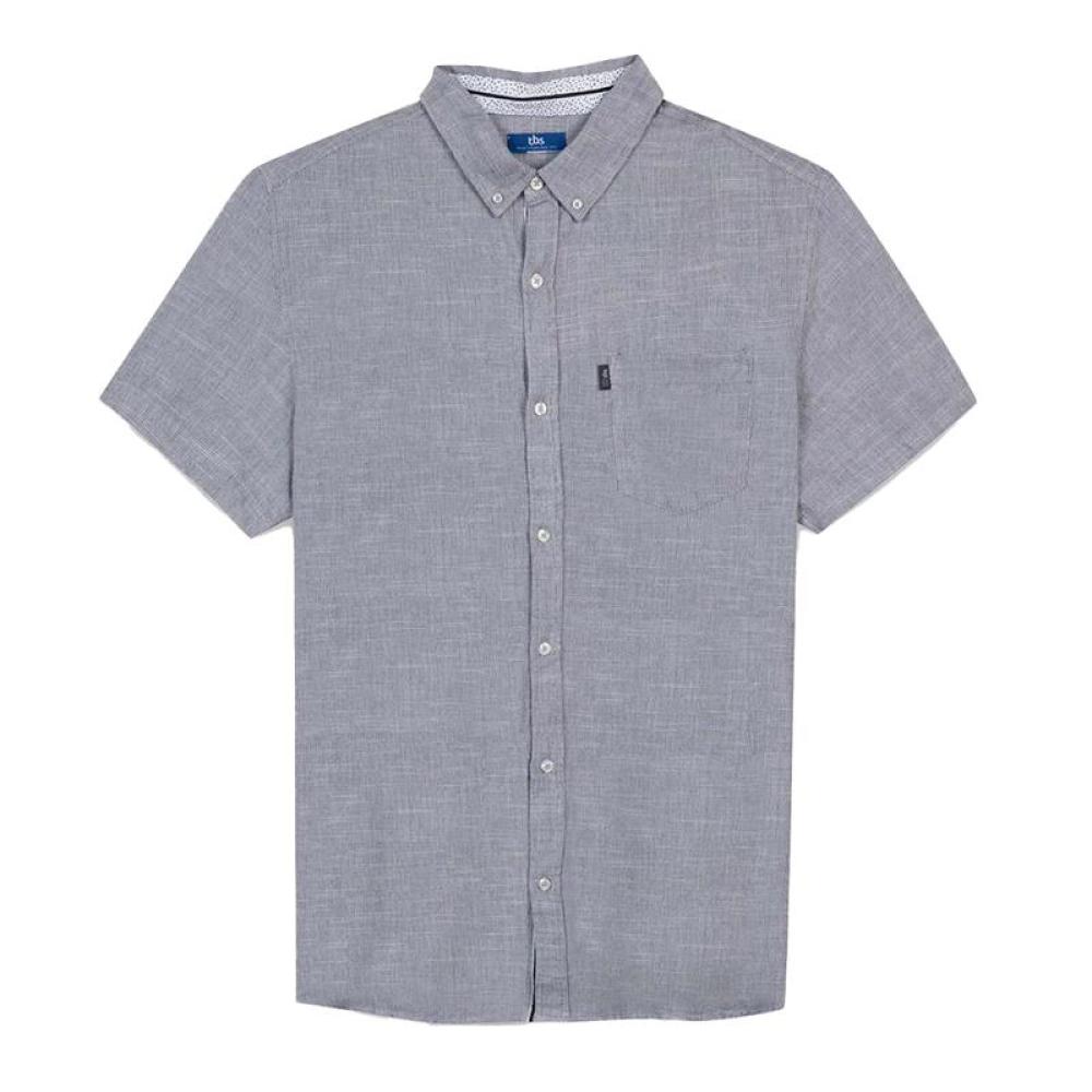 Chemise Bleu chiné Homme TBS CALEL pas cher