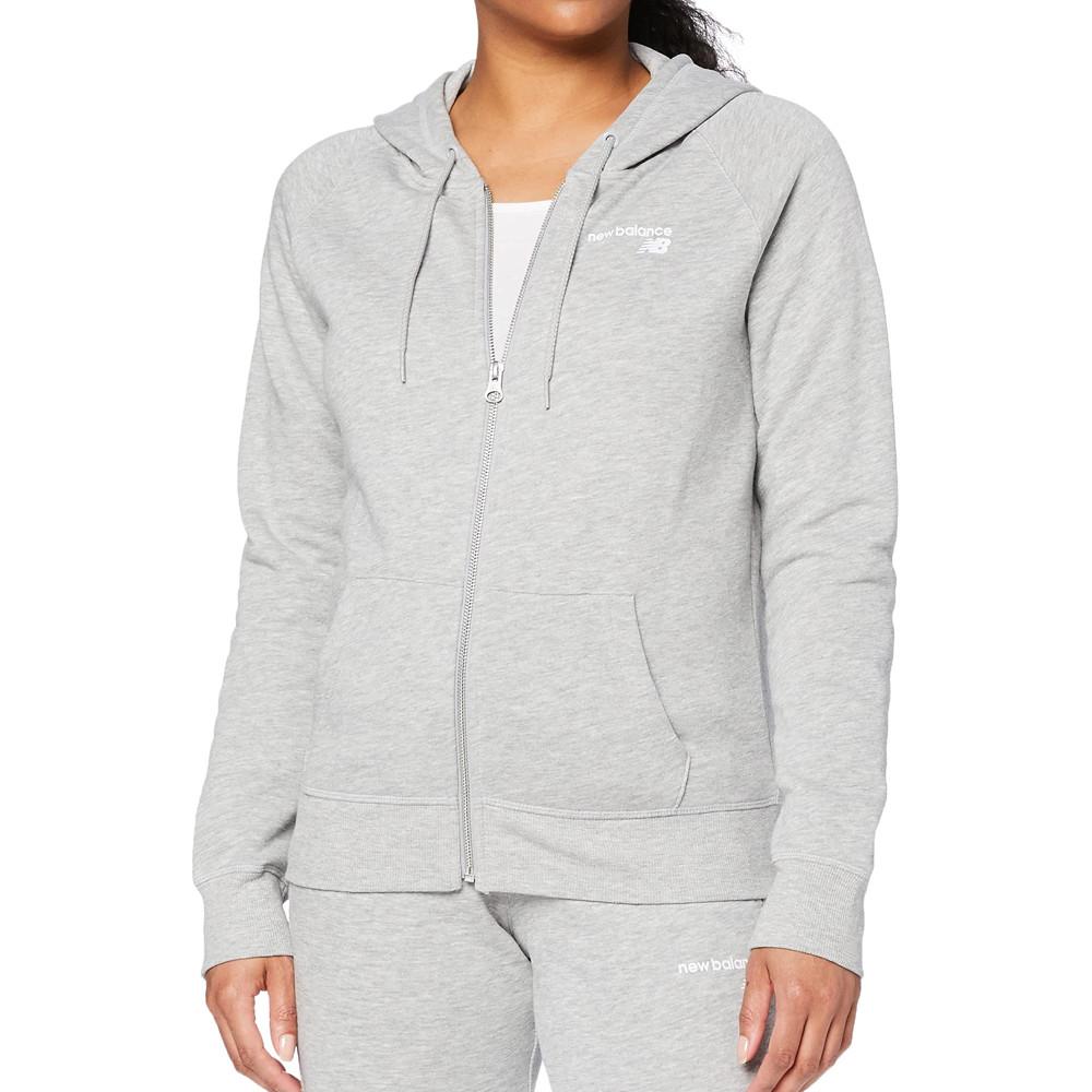 Sweat Zippé Gris Femme New Balance Classic Core Fleece pas cher