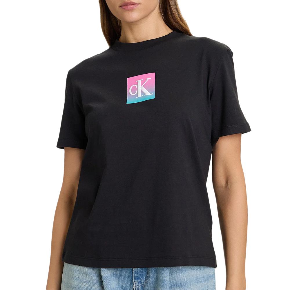 T-Shirt Noir Femme Calvin Klein Jeans Classic Boxed pas cher