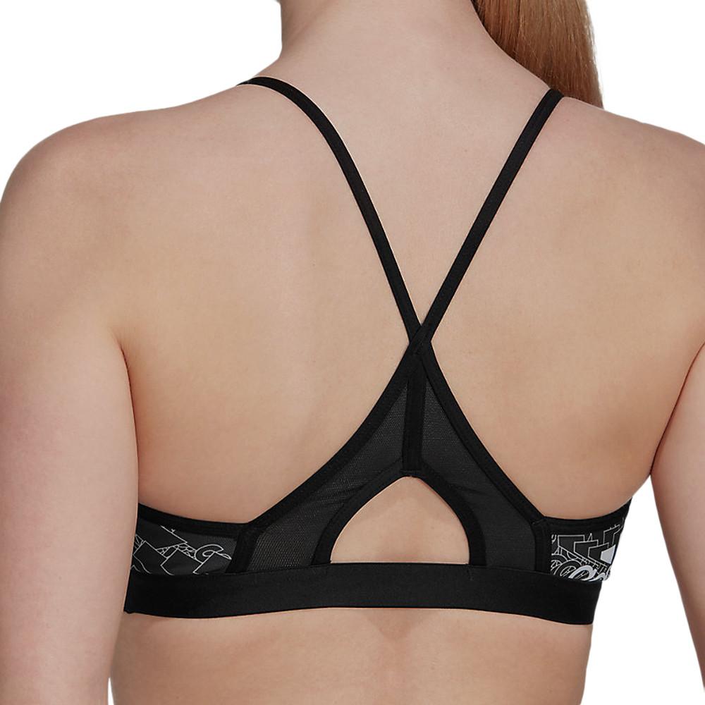 Brassière Noire/Blanche Femme Adidas Aer vue 2