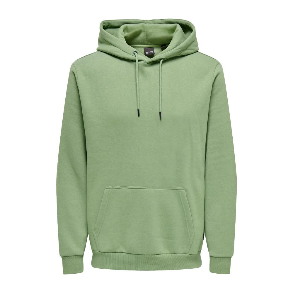 Sweat à Capuche Vert Homme Only & Sons Ceres pas cher