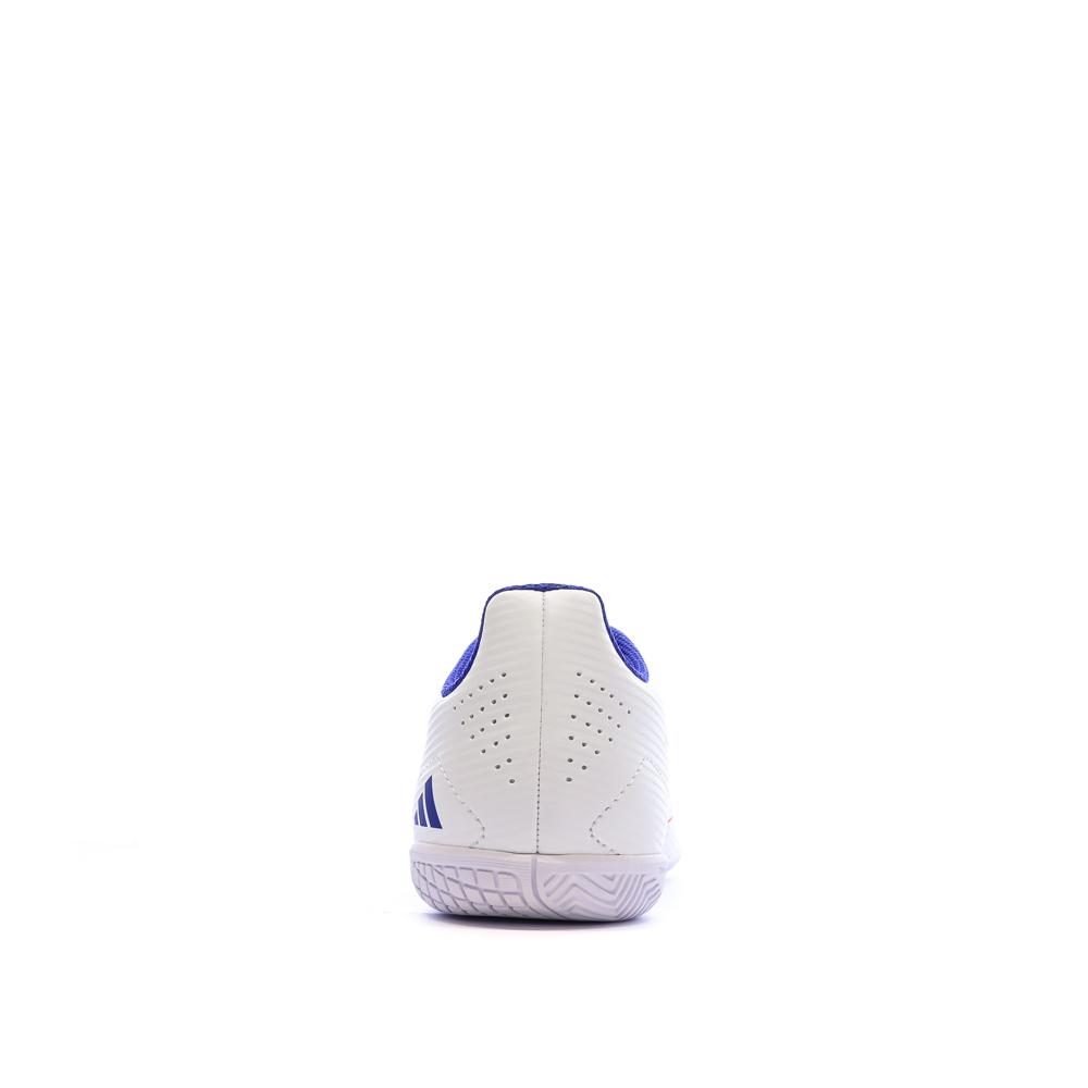 Chaussures de football Blanches/Bleu Garçon Adidas F50 Club vue 3