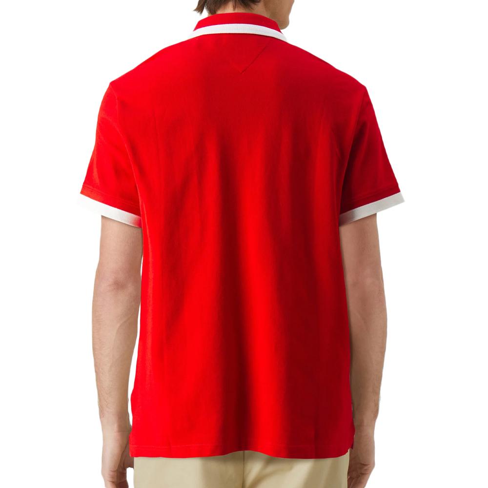 Polo Rouge Homme Tommy Hilfiger Solid vue 2
