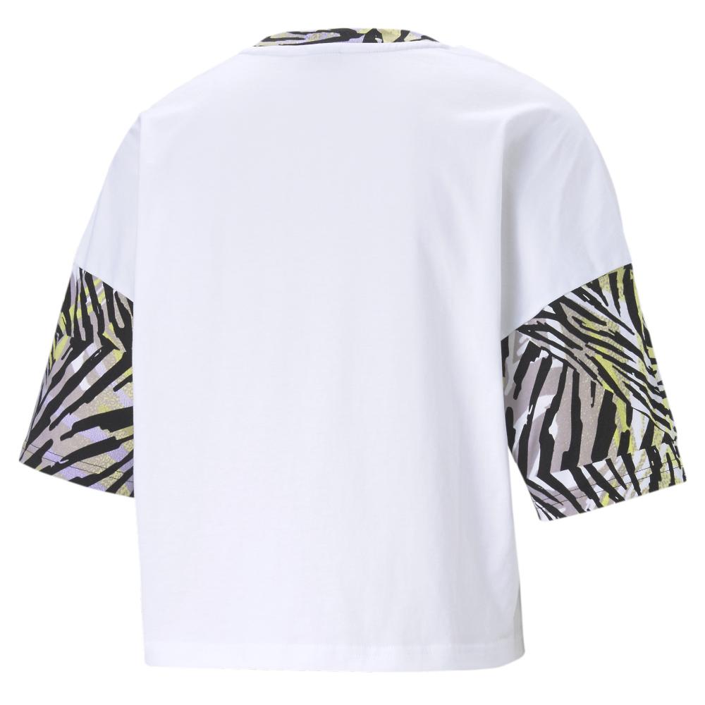 T-shirt Blanc/Zèbre Femme Puma Boyfriend vue 2