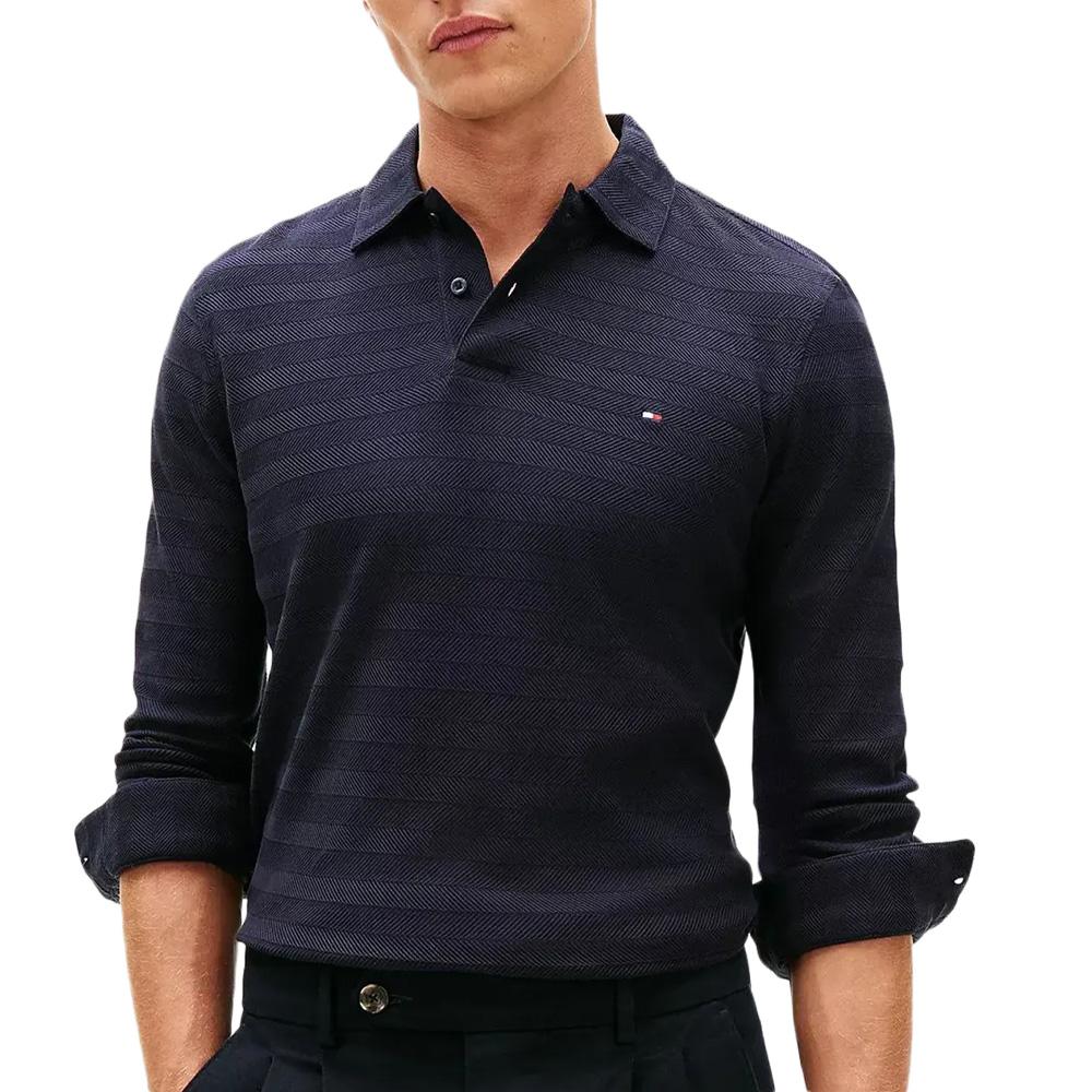 Jersey en espiga azul marino, Tommy Hilfiger Hombre barato
