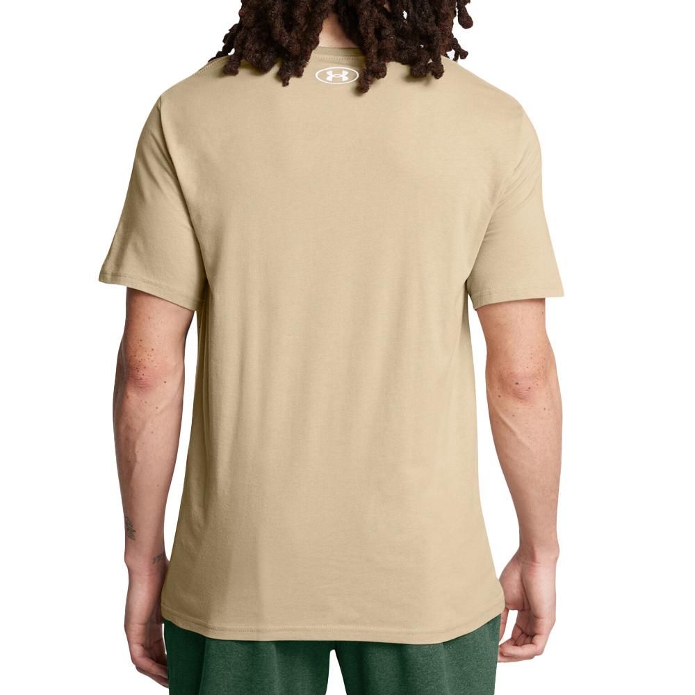 T-shirt Beige Homme Under Armour Left Chest vue 2