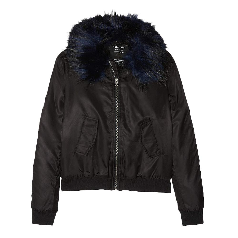 Blouson Noir Fille Teddy Smith Bruny pas cher
