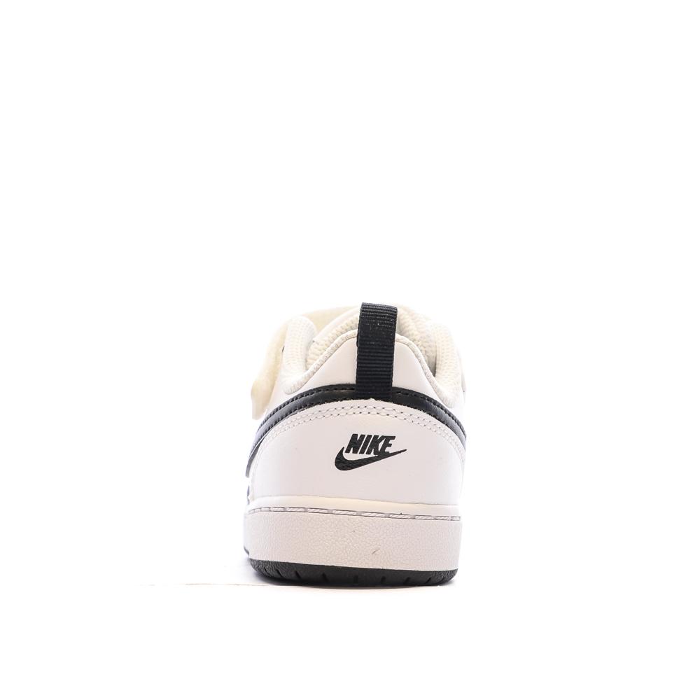 Baskets Blanches/Noires Garçon Nike Court Borough vue 3