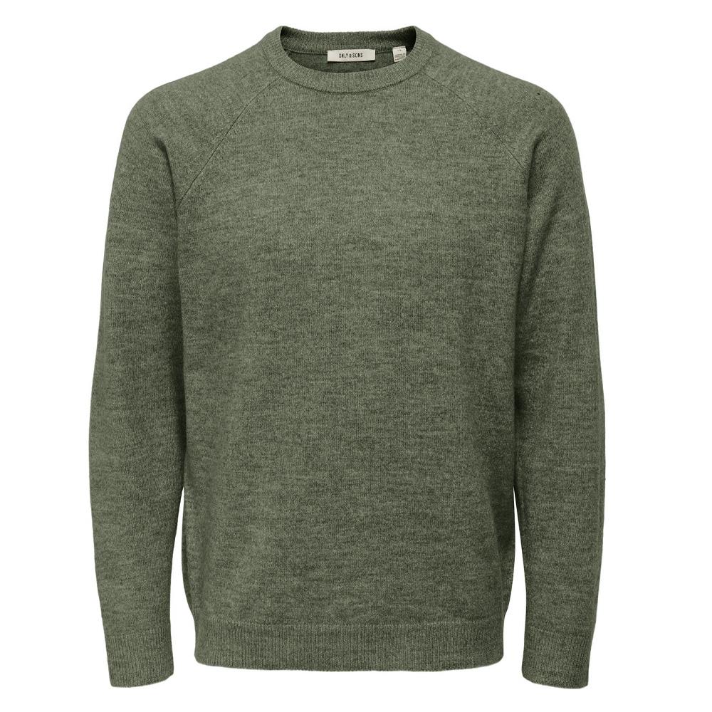 Pull Kaki Homme Only & Sons Thomas pas cher