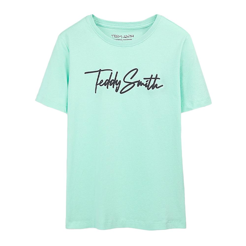 T-Shirt Vert Menthe Garçon Teddy Smith Evan pas cher