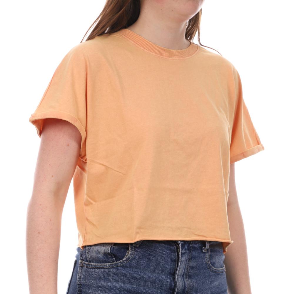T-Shirt Crop Orange JDY Femme Agnes pas cher