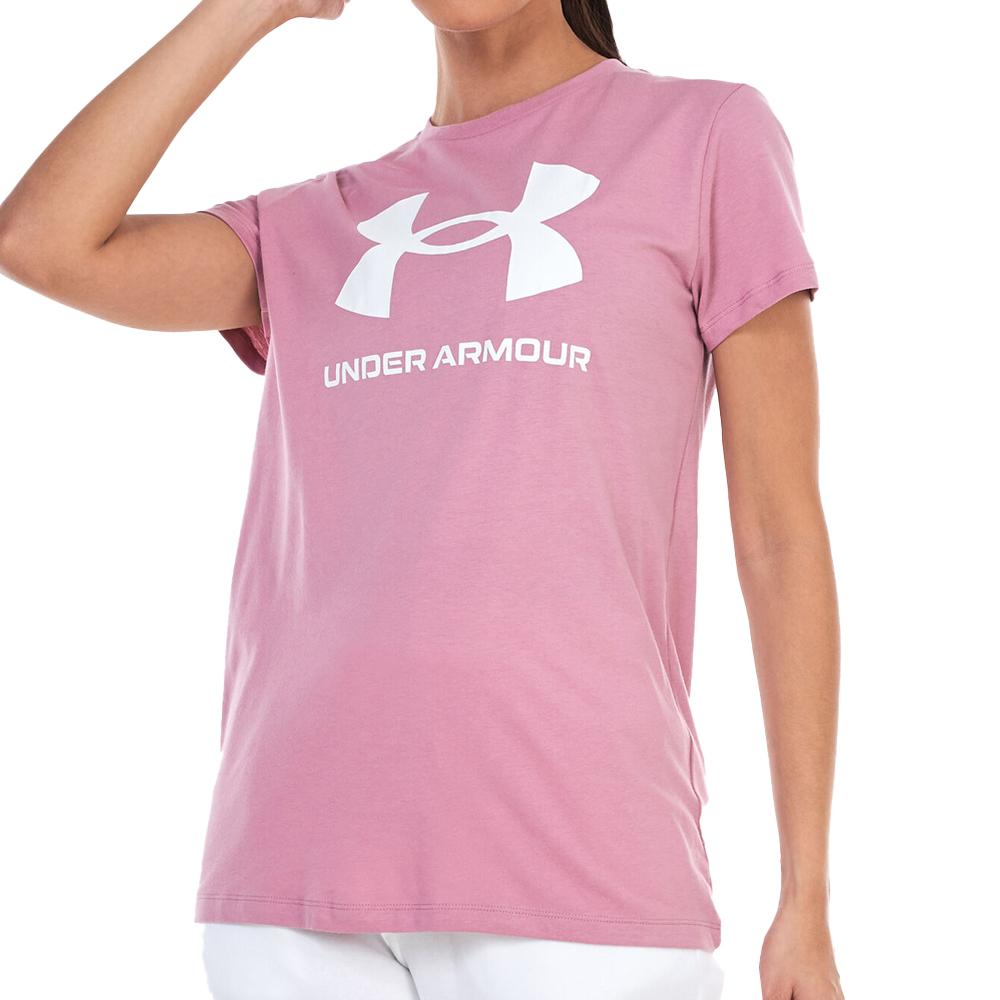 T-shirt Rose Femme Under Armour Live Sportstyle Graphic97 pas cher