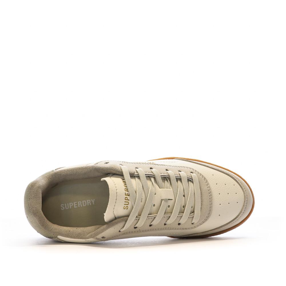 Baskets Blanche/Grise Femme Superdry Retro Sleek vue 4