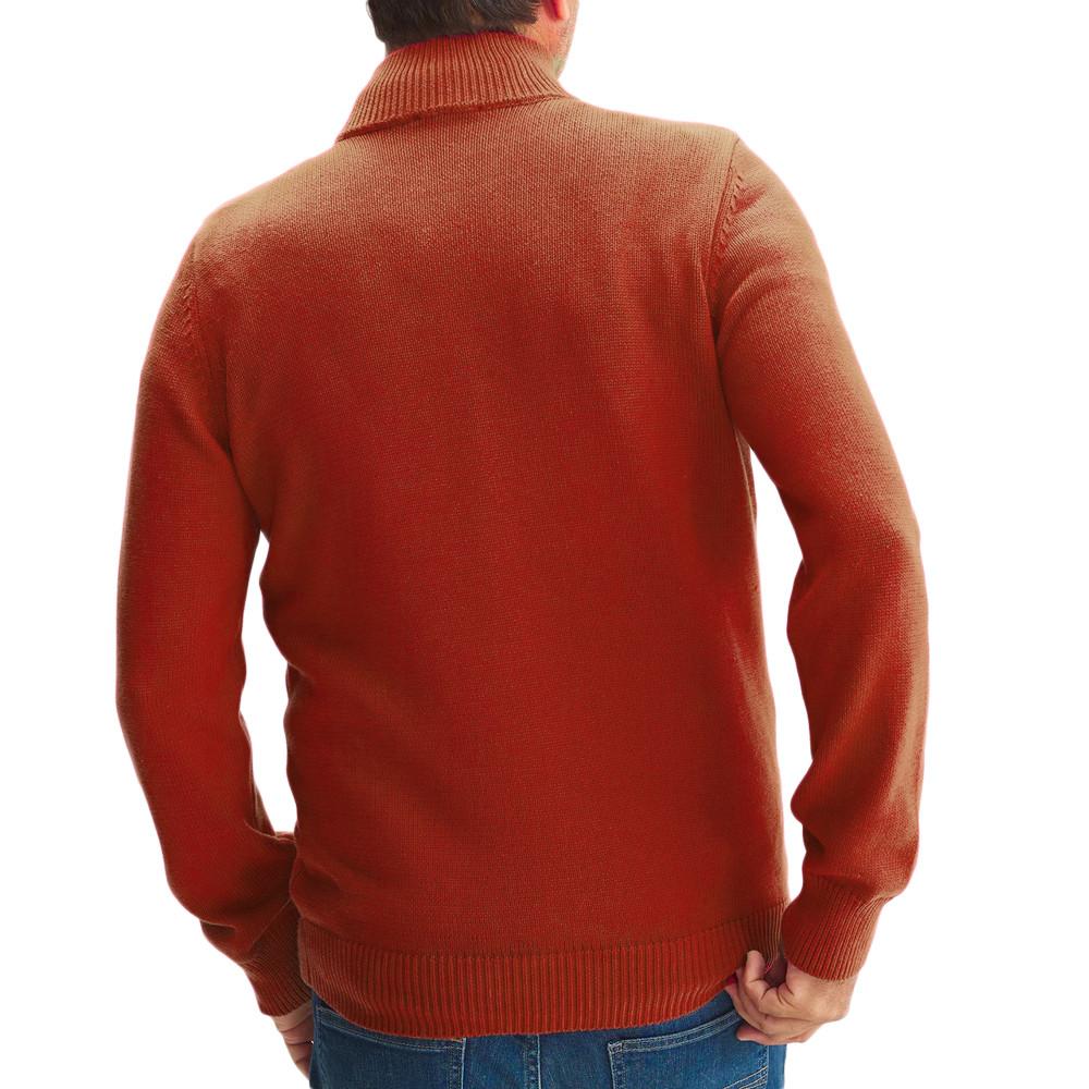 Pull Orange Homme TBS Berylca vue 2