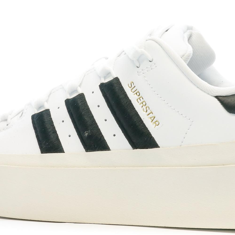 Baskets Blanches/Noir Femme Adidas Superstar Bonega vue 7
