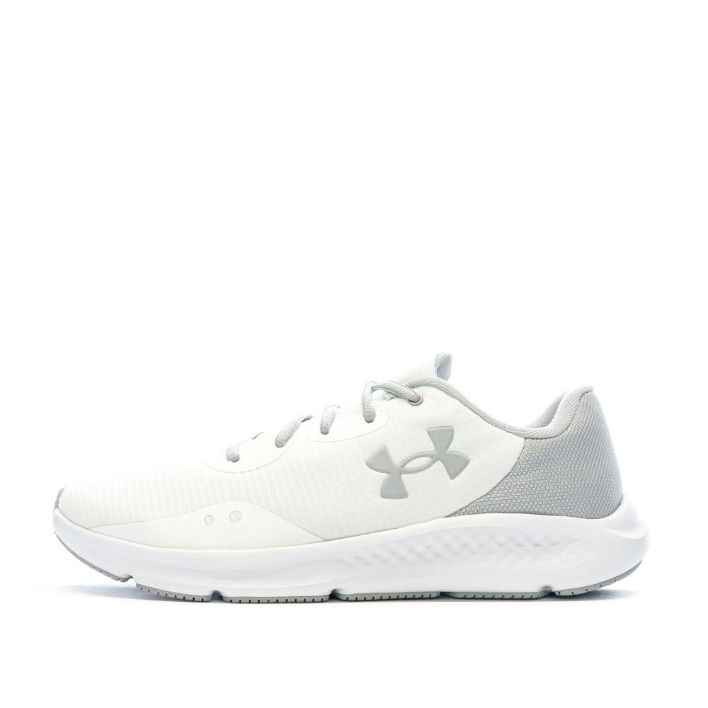 Chaussures de Running Blanc/Gris Homme Under Armour Charged Pursuit 3 Tech pas cher