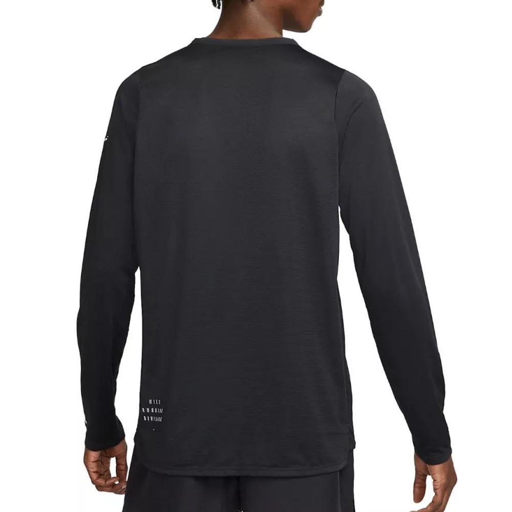T-shirt Manches Longues Noir Homme Nike Rdvn vue 2