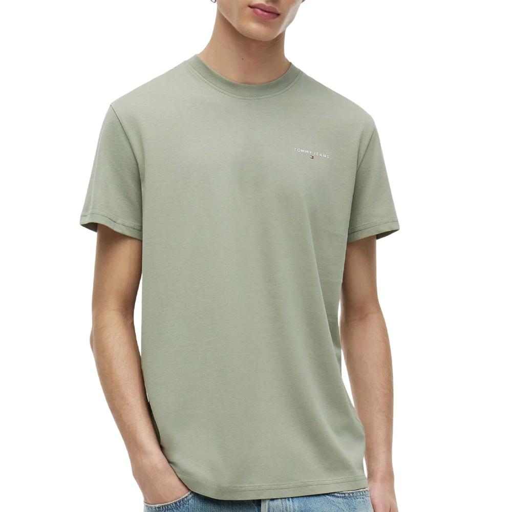 T-shirt Vert Clair Homme Tommy Hilfiger Tjm Slim Linear pas cher